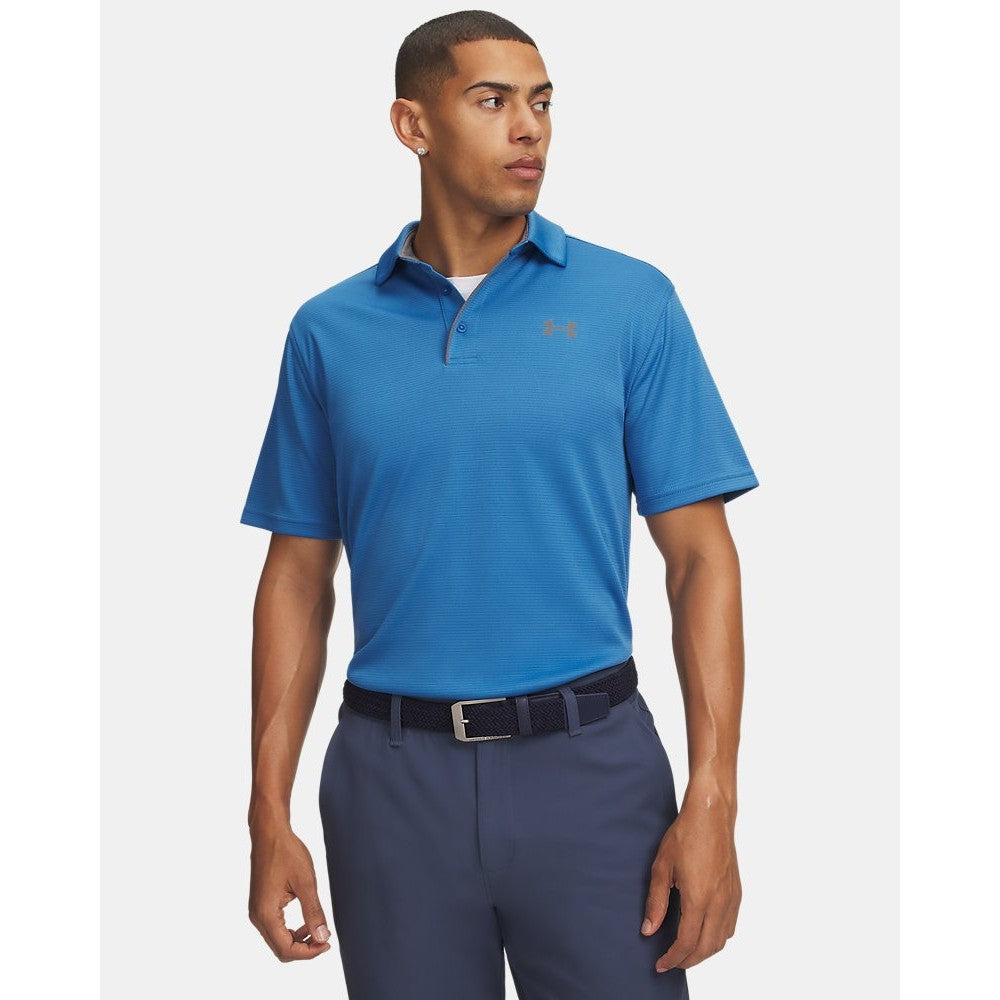 Under Armour Mens Tech™ Polo In Aegean Blue/Graphite