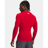 Under Armour Mens Heat Gear Compression Long Sleeves T-Shirt In Red