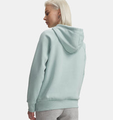 Under Armour Women Rival Fleece Hoodie Enamel Blue/White
