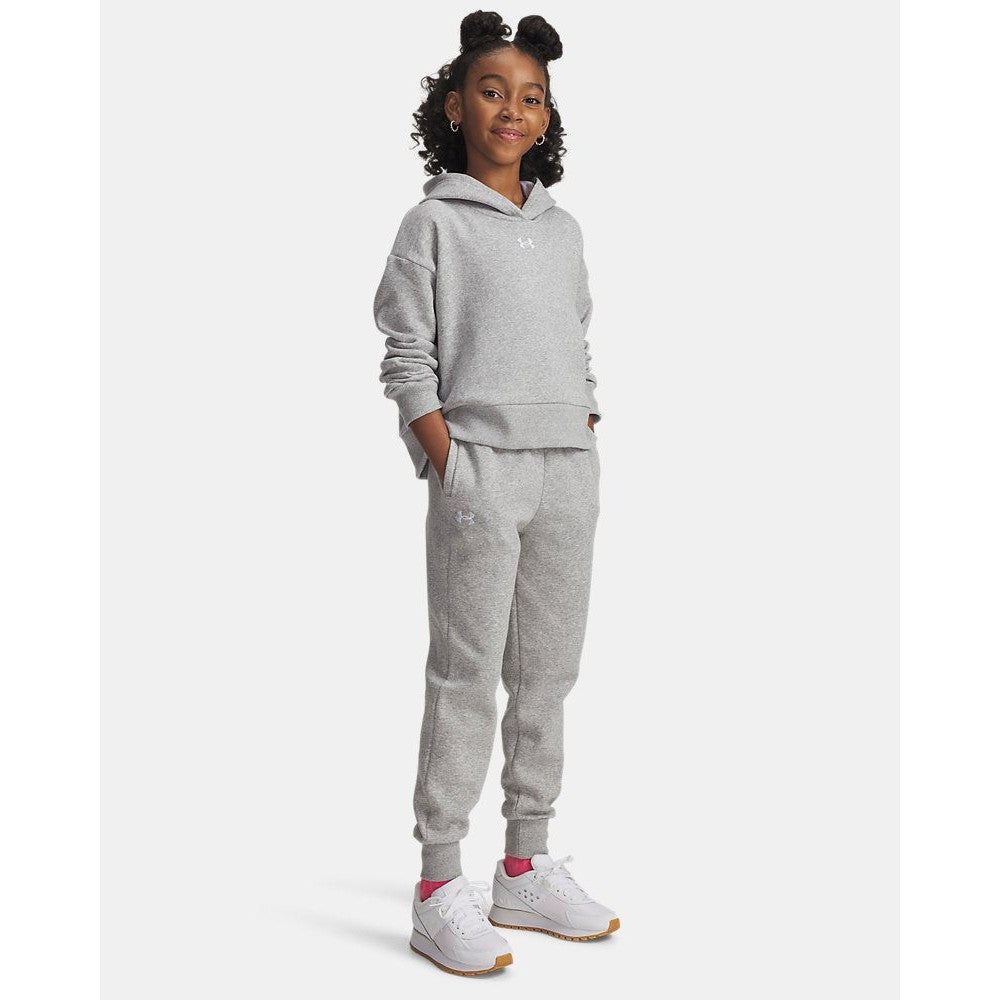 Under Armour Girls Youth Rival Fleece Jogger In Grey