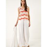 Mandi Ladies Crochet Top In Orange
