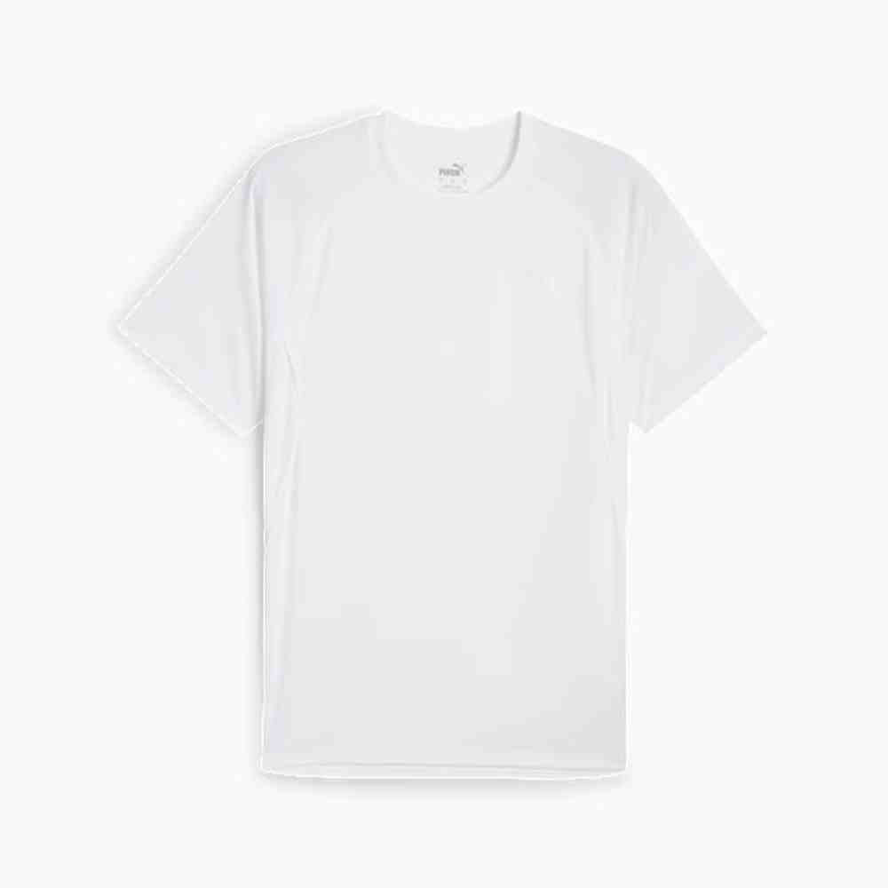 Puma Mens Run Velocity Short Sleeves T-Shirt In Puma White