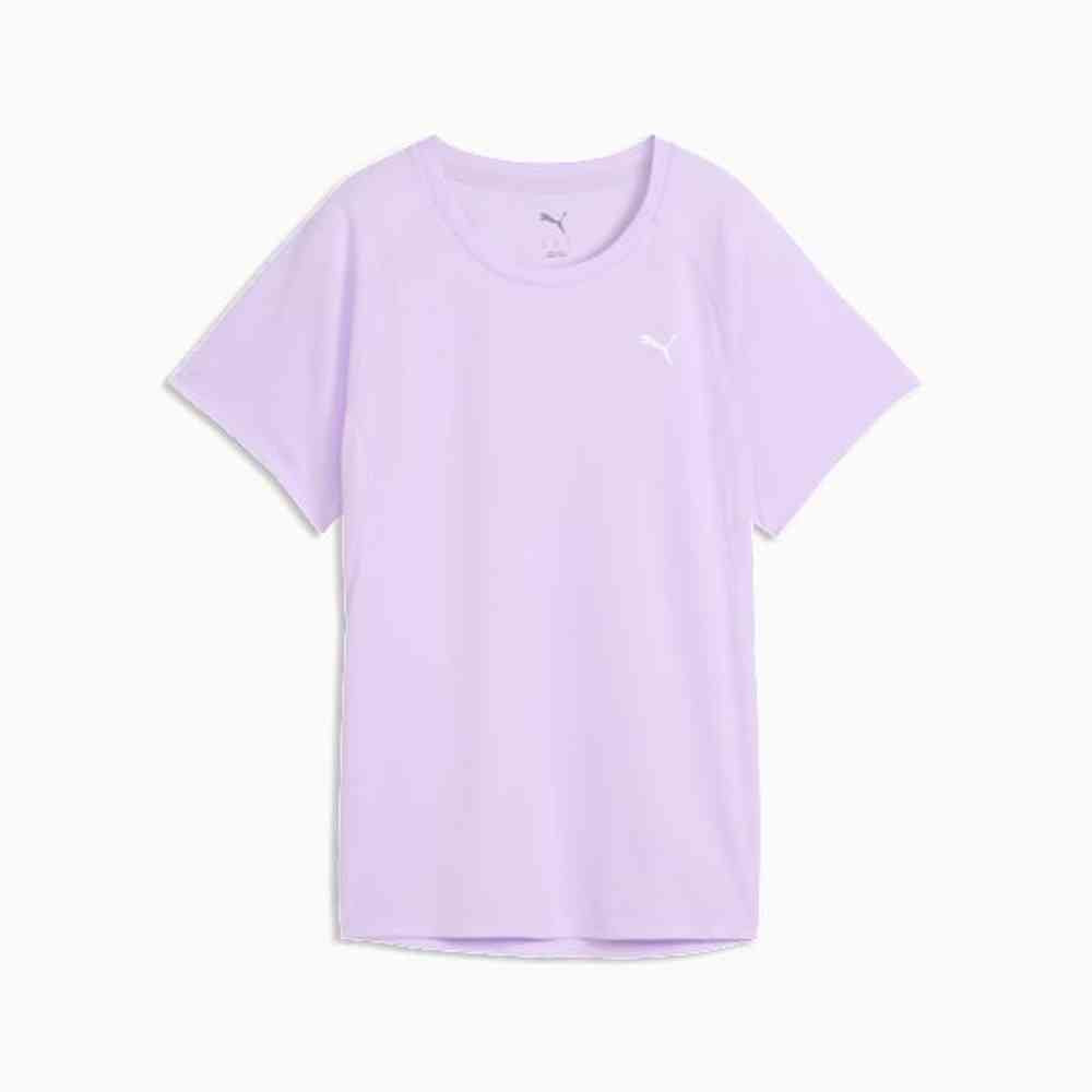 Puma Womens Run Velocity Short Sleeves T-Shirt In Light Lavender