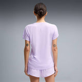 Puma Womens Run Velocity Short Sleeves T-Shirt In Light Lavender