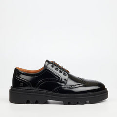 Mazerata Mens Vinchey 67 Faux Patent Shoes In Black