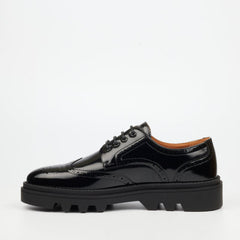 Mazerata Mens Vinchey 67 Faux Patent Shoes In Black