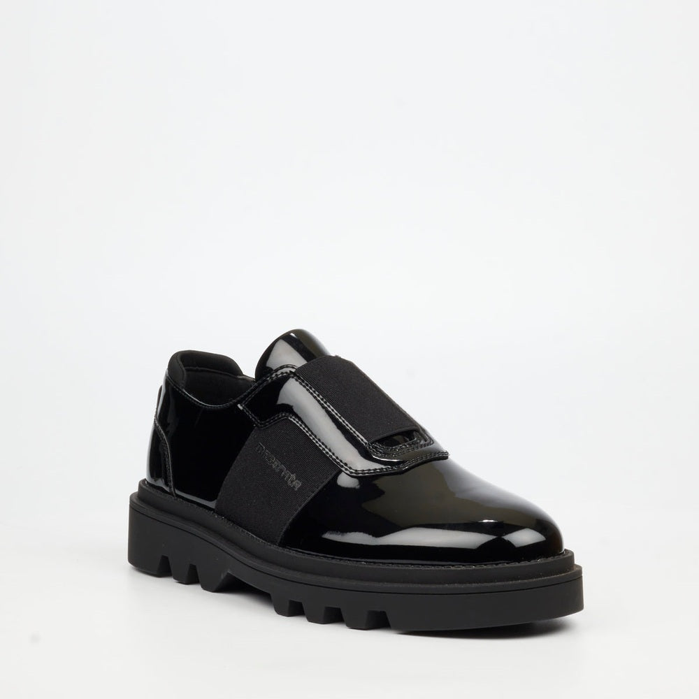 Mazerata Mens Vinchey 82 Faux Patent Shoes In Black