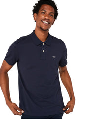 Gant 343784 Reg Shield Ss Pique  Dark Blue