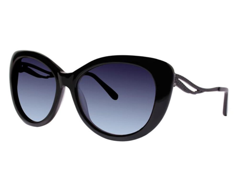 Vera Wang Metallic Catlook Sunglasses For Women In Black