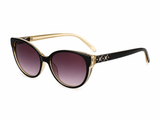 Vera Wang Round Frame Sunglasses In Black & Nude