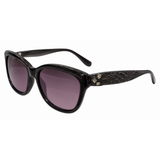 Vera Wang Square Frame With Diamonds On Temple Sunglasses In Black
