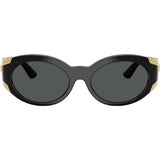 Versace Womens Medusa Oval Sunglasses In Black and Gold