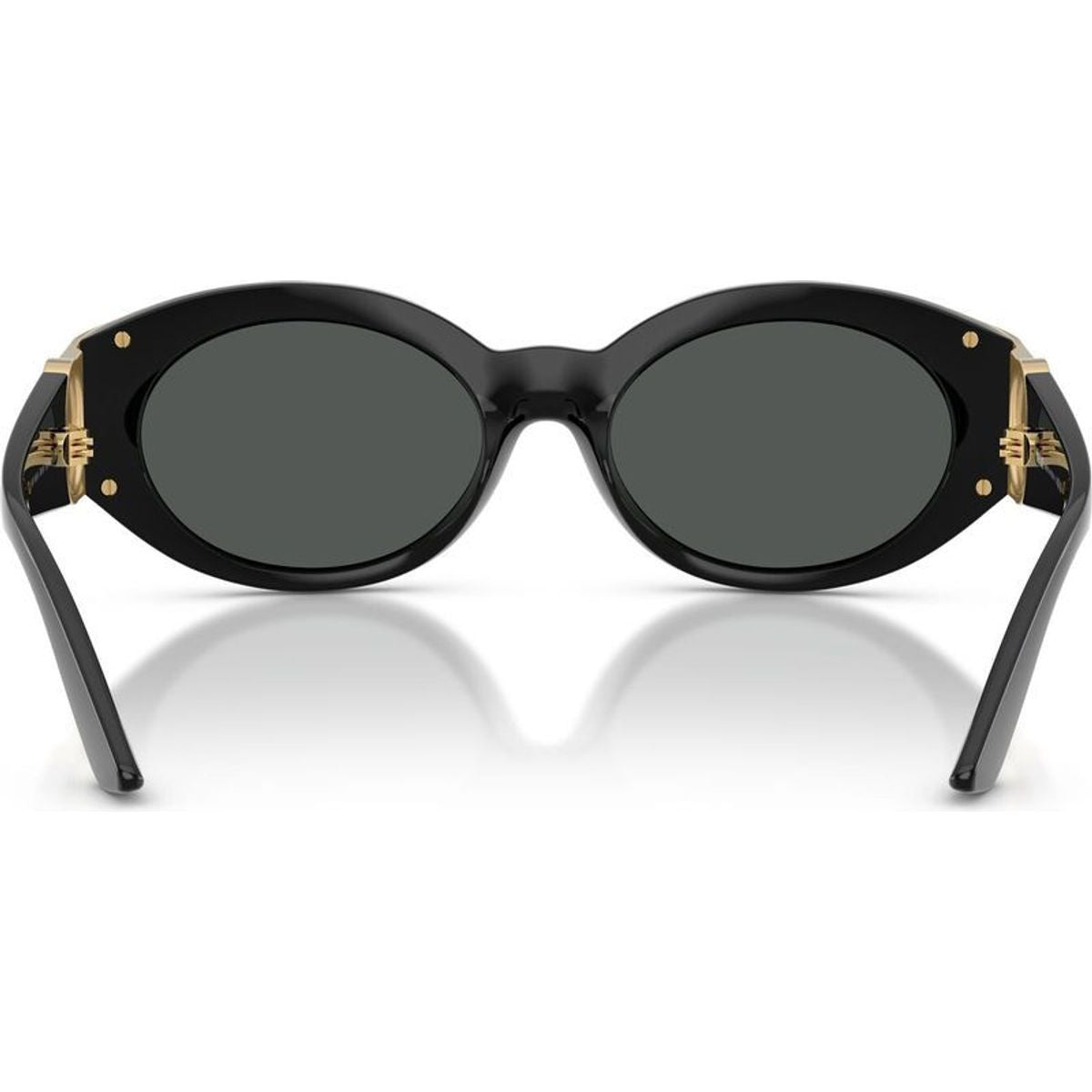 Versace Womens Medusa Oval Sunglasses In Black and Gold