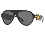 Versace Sand Aviator Sunglasses For Unisex In Matte Black
