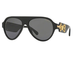 Versace Sand Aviator Sunglasses For Unisex In Matte Black