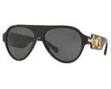 Versace Sand Aviator Sunglasses For Unisex In Matte Black