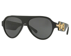 Versace Sand Aviator Sunglasses For Unisex In Matte Black