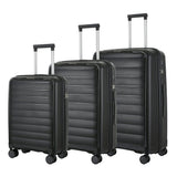Cellini Voyager Flow 3 Piece Luggage Set In Black