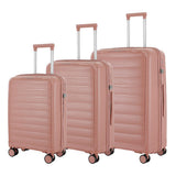 Cellini Voyager Flow 3 Piece Luggage Set In Pink