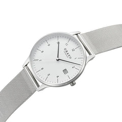 Obaku Men`s Chia Steel - White Dial Stainless Steel Watch
