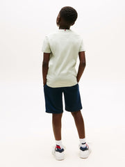 Tommy Hilfiger Boys Script Flag Print In Sage