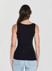 Guess Ladies Embellished Black Logo Tank Top