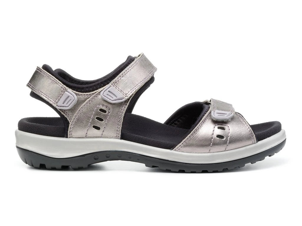 Hotter Womens Walk II Shoes In Silver