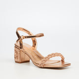 Miss Black Ladies Wendy 1 Rose Gold Heels