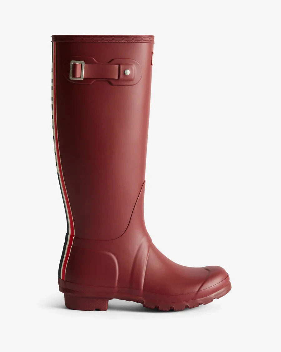 Hunter Womens Original Tall Logo Boots In Merlot