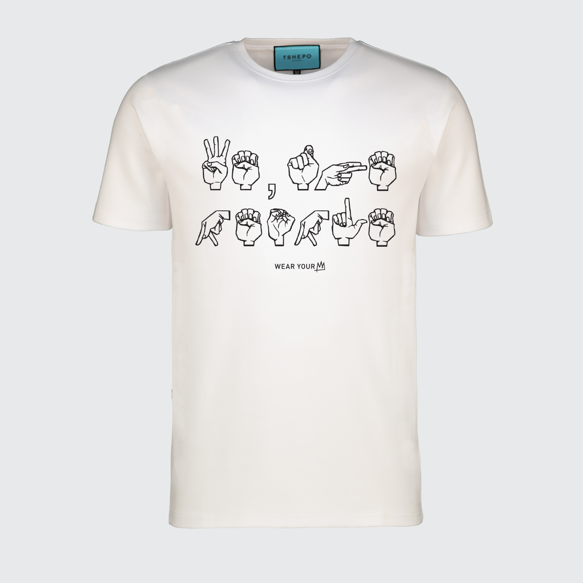 Tshepo Sign Language T-Shirt White