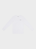 Ben Sherman Mens Essential Long Sleeve Crew T-Shirt In White