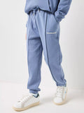 Calvin Klein Kids Unisex Relaxed Pintuck Sweatpants In Blue