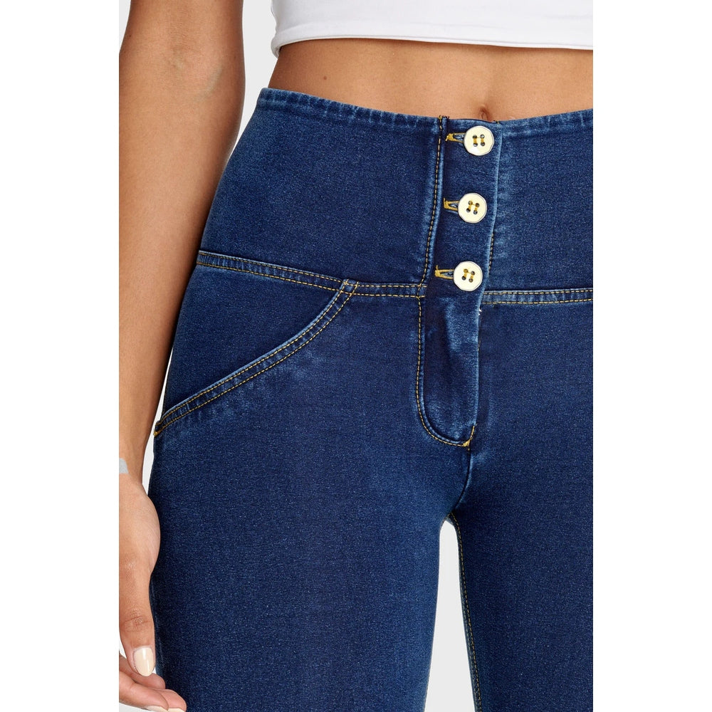 Freddy Ladies High Waist Cropped Skinny Jeans In Blue