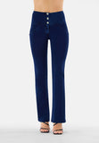 Freddy Womens High Rise With Button Job Jeans In Dark Navy