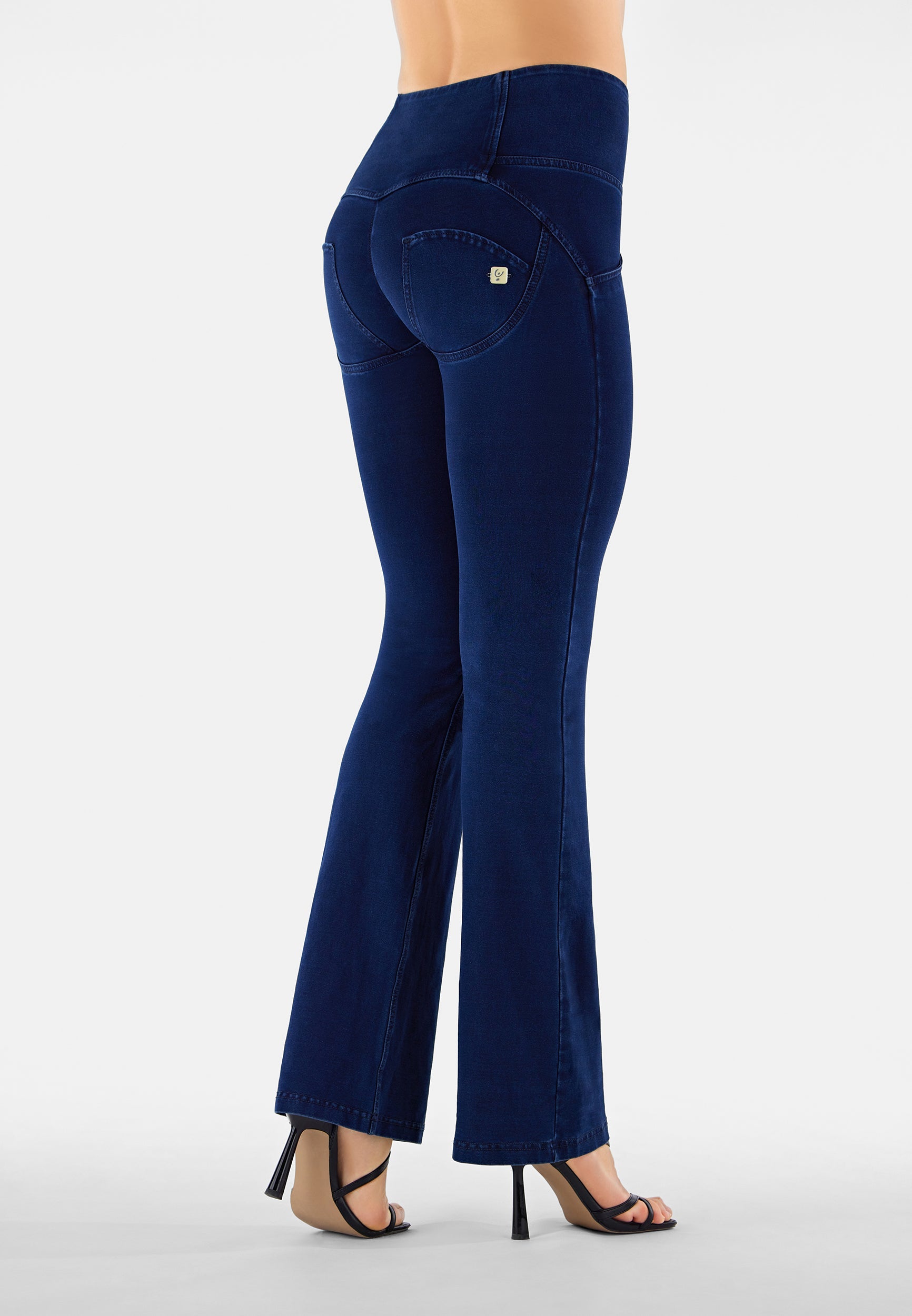 Freddy Womens High Rise With Button Job Jeans In Dark Navy
