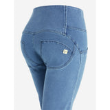 Freddy Ladies High Waist Cropped Skinny Jeans In Light Blue