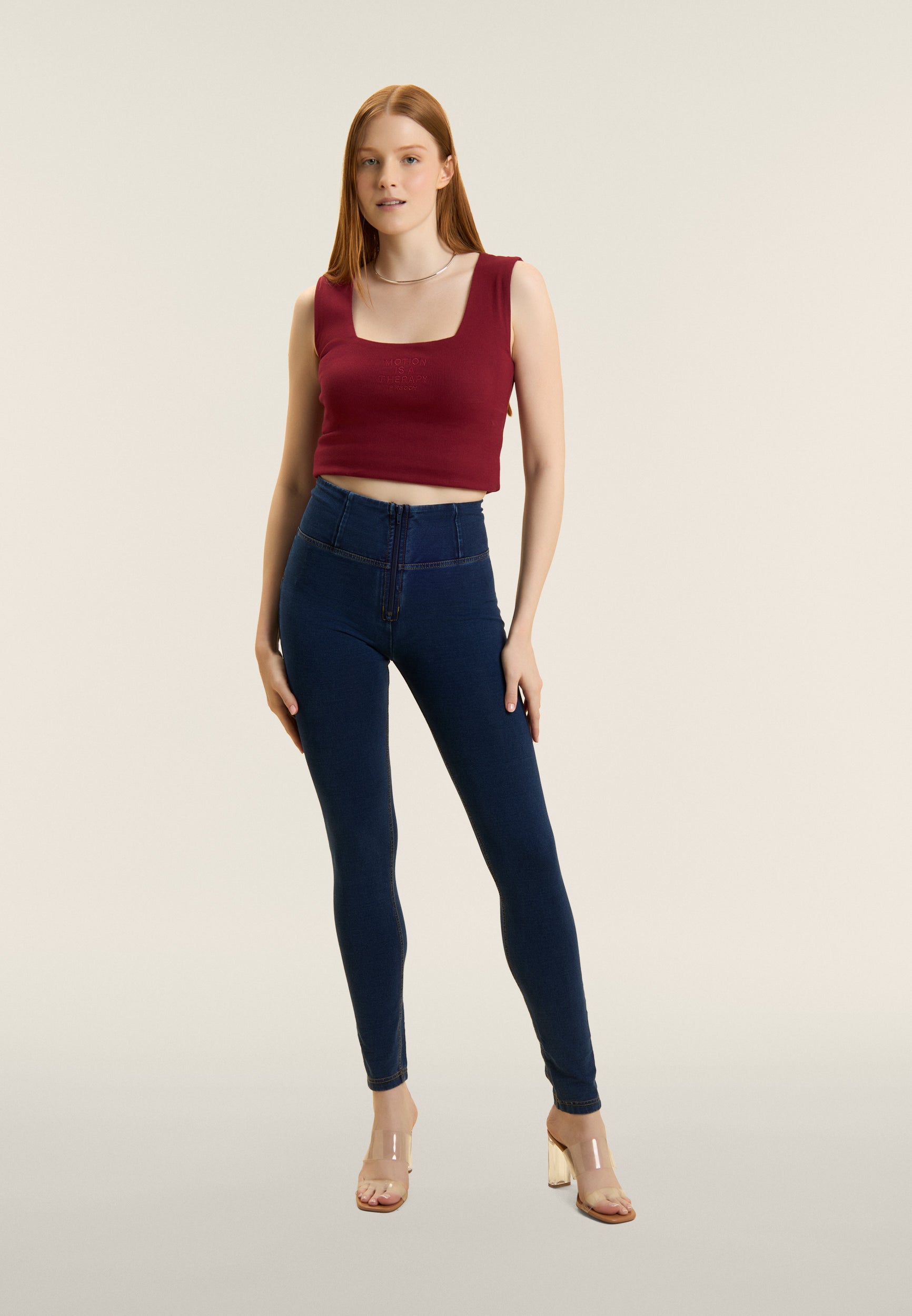 Freddy Womens High Waist Skinny Push Up Joy Jeans In Navy