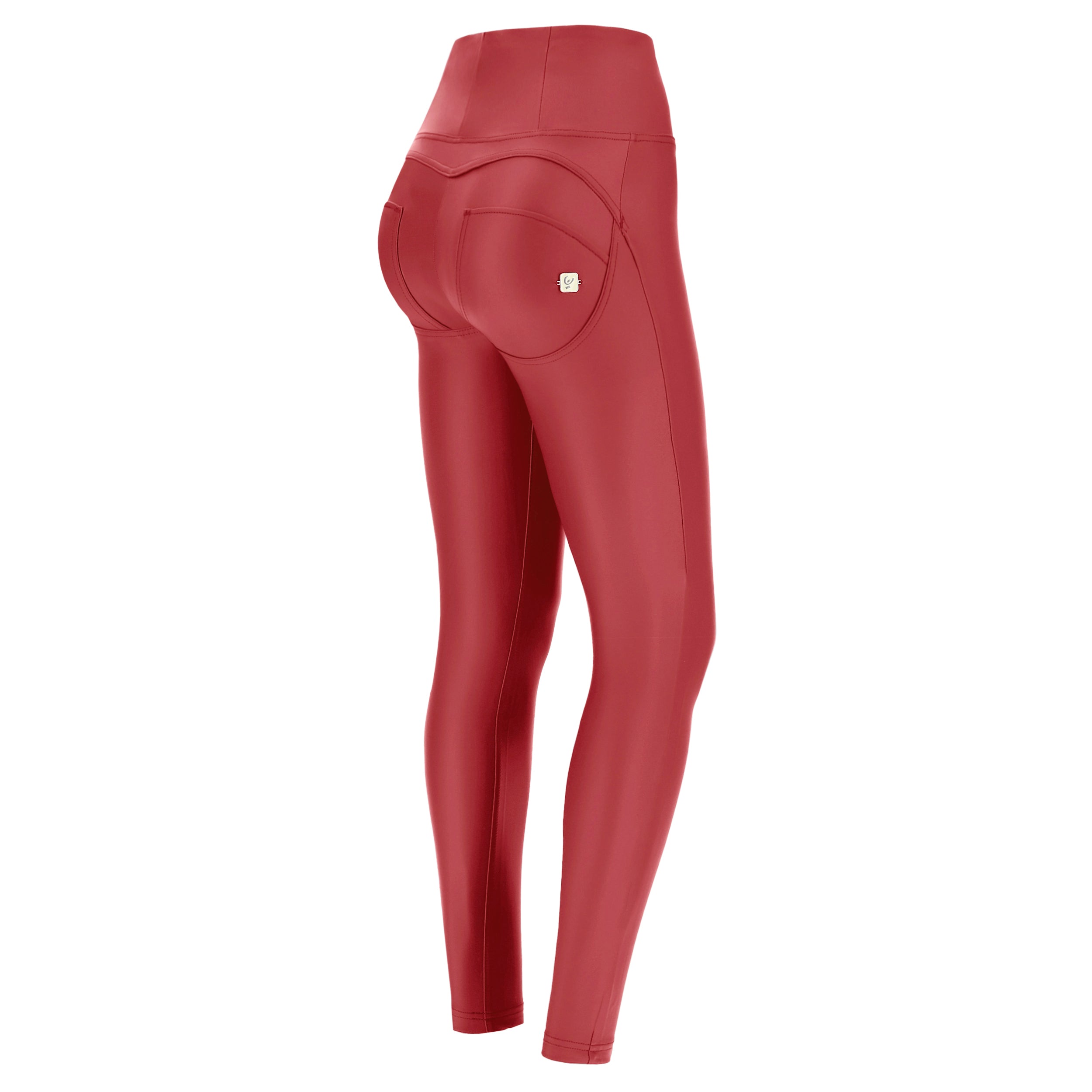 Freddy Womens Skinny Push Faux Leather R68 Jeans In Deep Claret