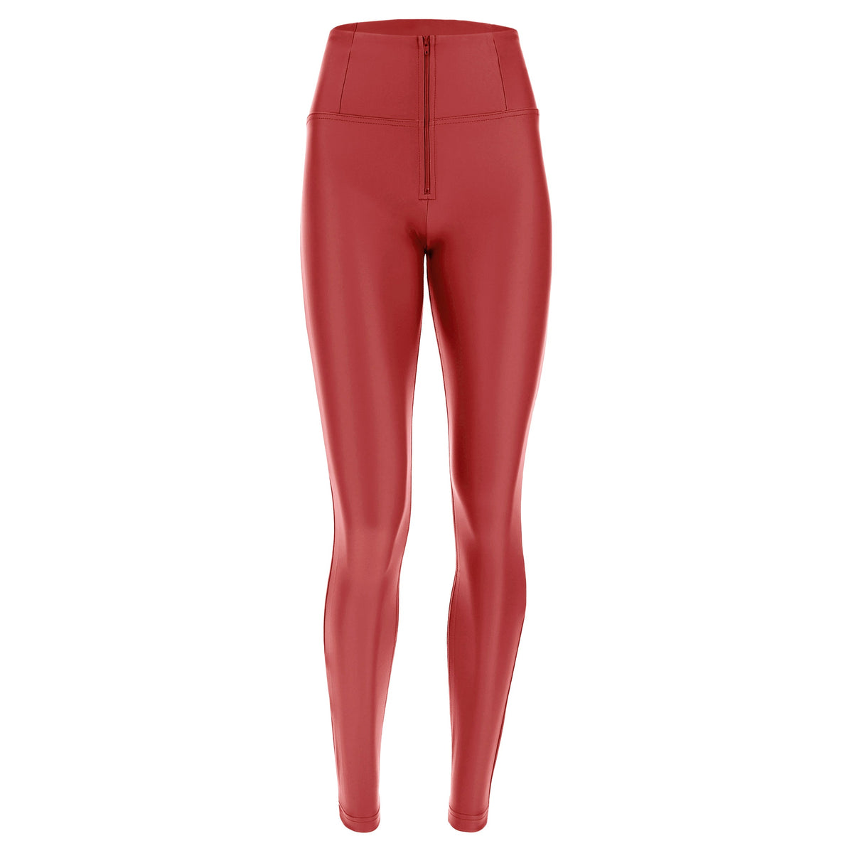Freddy Womens Skinny Push Faux Leather R68 Jeans In Deep Claret