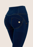 Freddy Womens Wrup Hi-Rise Jeans With Buttons In Blue