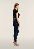 Freddy Womens Wrup Hi-Rise Jeans With Buttons In Blue