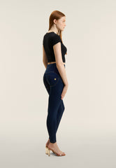 Freddy Womens Wrup Hi-Rise Jeans With Buttons In Blue