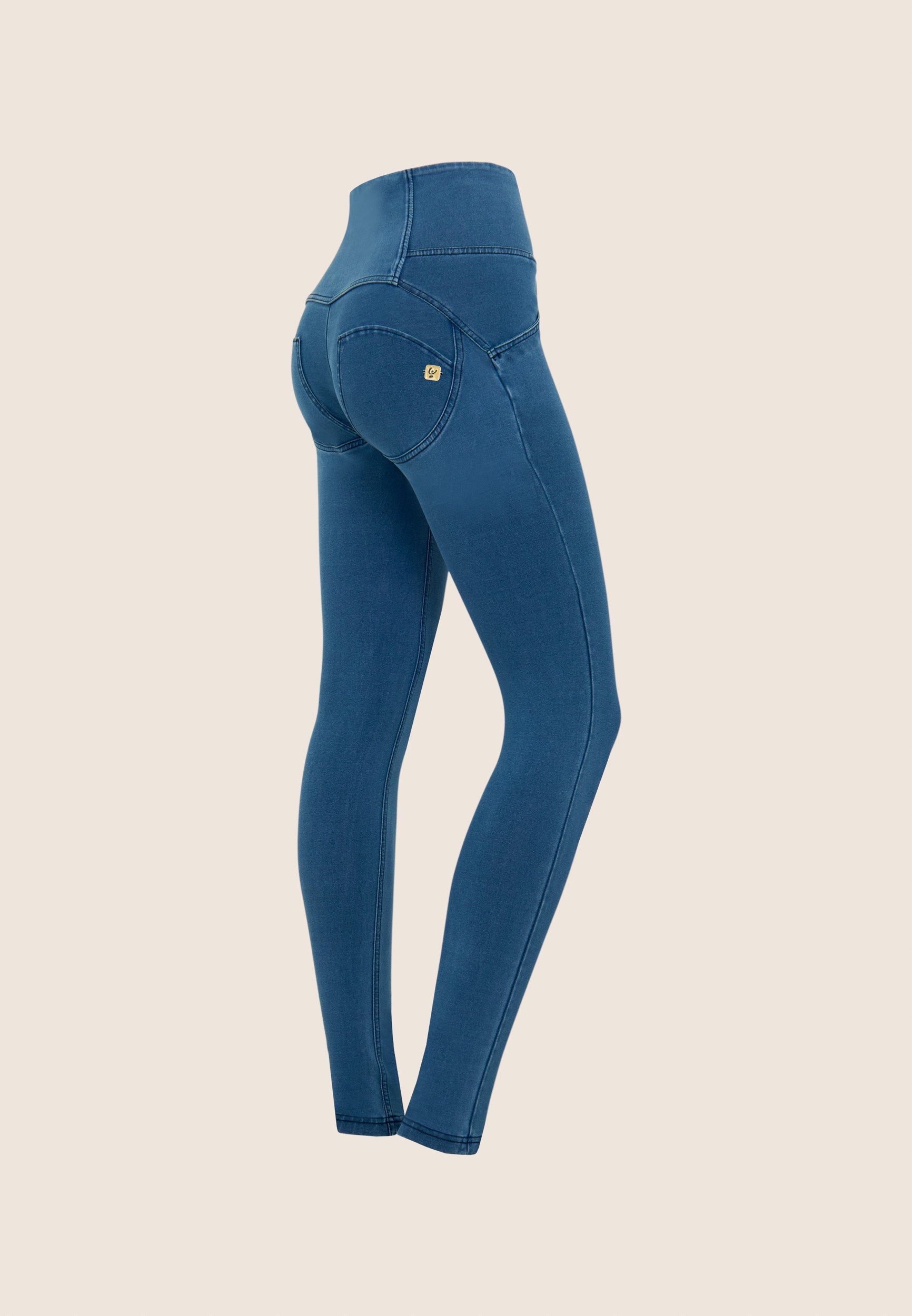 Freddy Womens High Rise With Button J4B Jeans In Light Blue