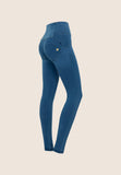 Freddy Womens High Rise With Button J4B Jeans In Light Blue