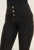 Freddy Womens High Rise With Button J7N Jeans In Black