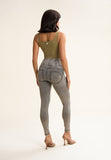 Freddy Womens High Waist Skinny J3N Jeans In Light Grey
