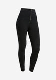 Freddy Womens High Waist Trouser With Ribbed In Black