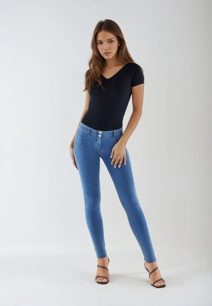 Freddy Womens WR UP Superskinny Jeggings In Denim Light Blue