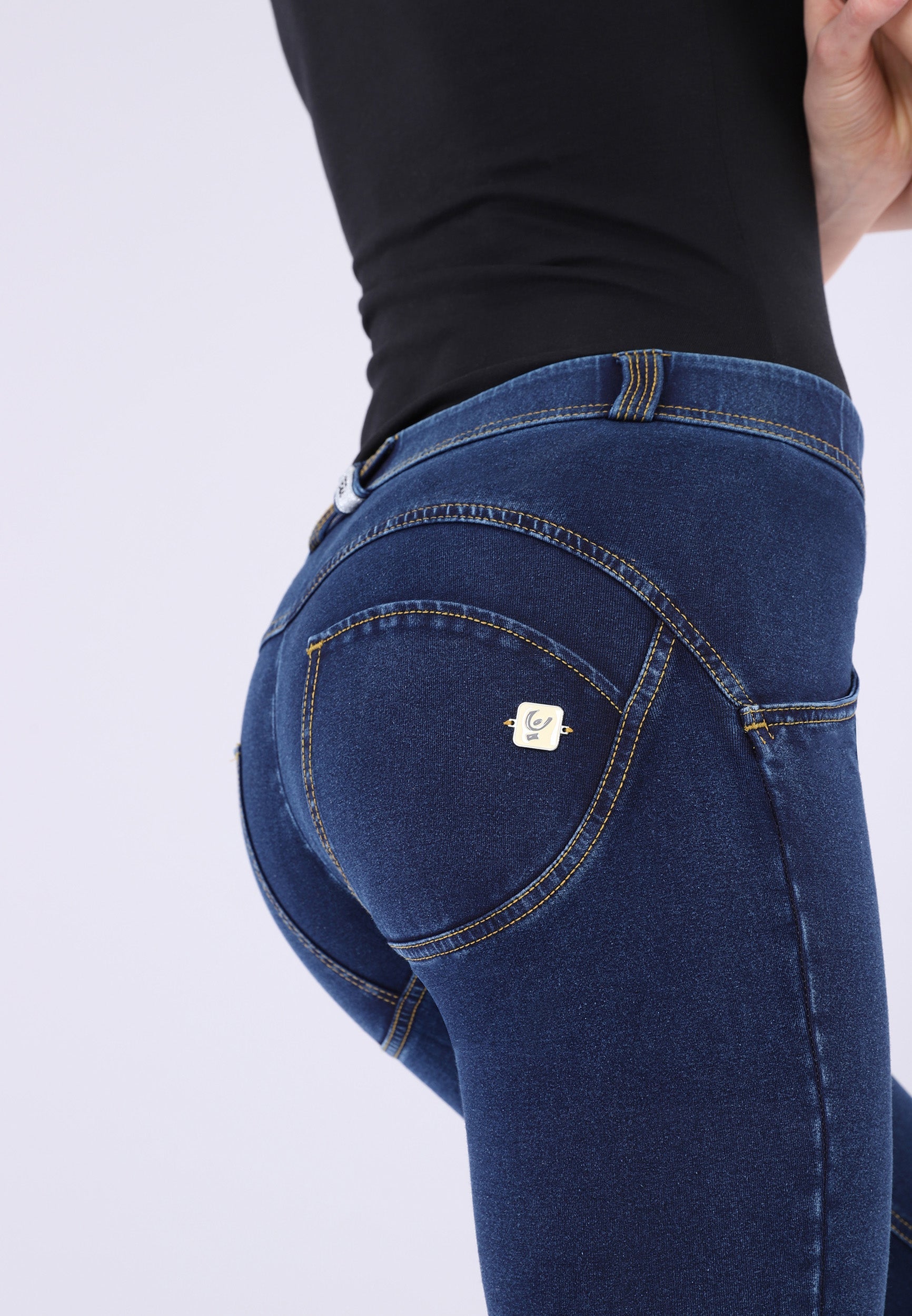 Freddy Womens Superskinny Trouser W/Reg Joy Jeans In Dark Navy