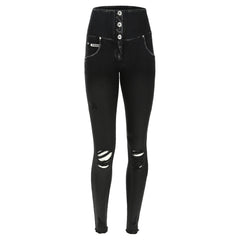 Freddy Womens Woven High Waist Jeans In Black